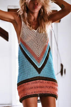 Strand Cover Up Kleid Mehrfarbig