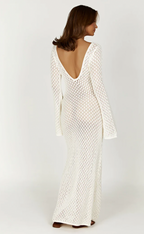 Strandkleid Weiß Netzmaterial 2