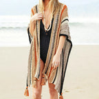 Strandponcho Beige, stilvoll und bequem für den Sommer