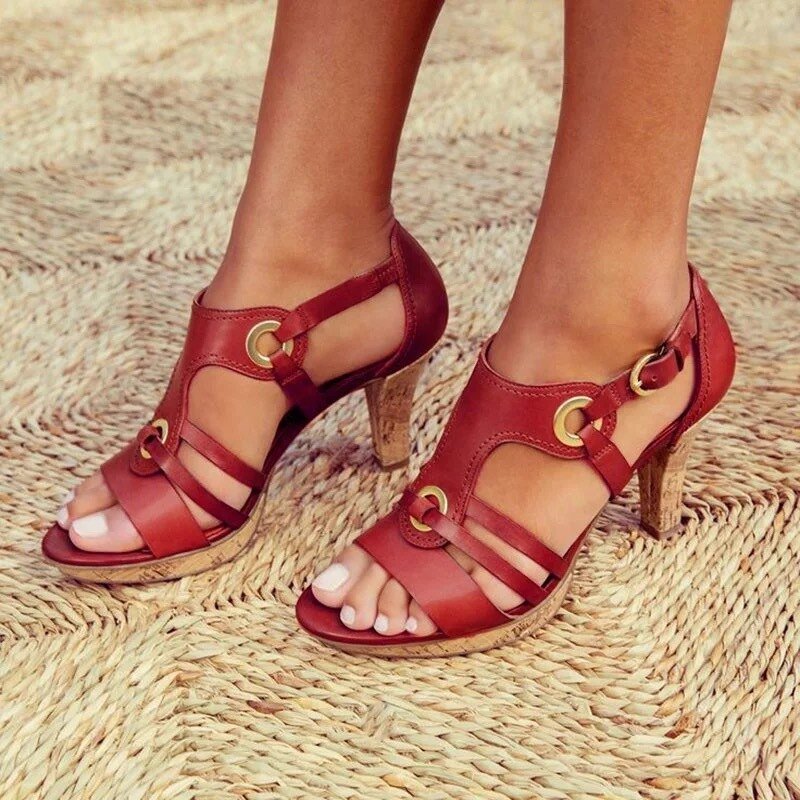 Damen Komfort Absatzsandalen in eleganten Farben für den Sommer. 3