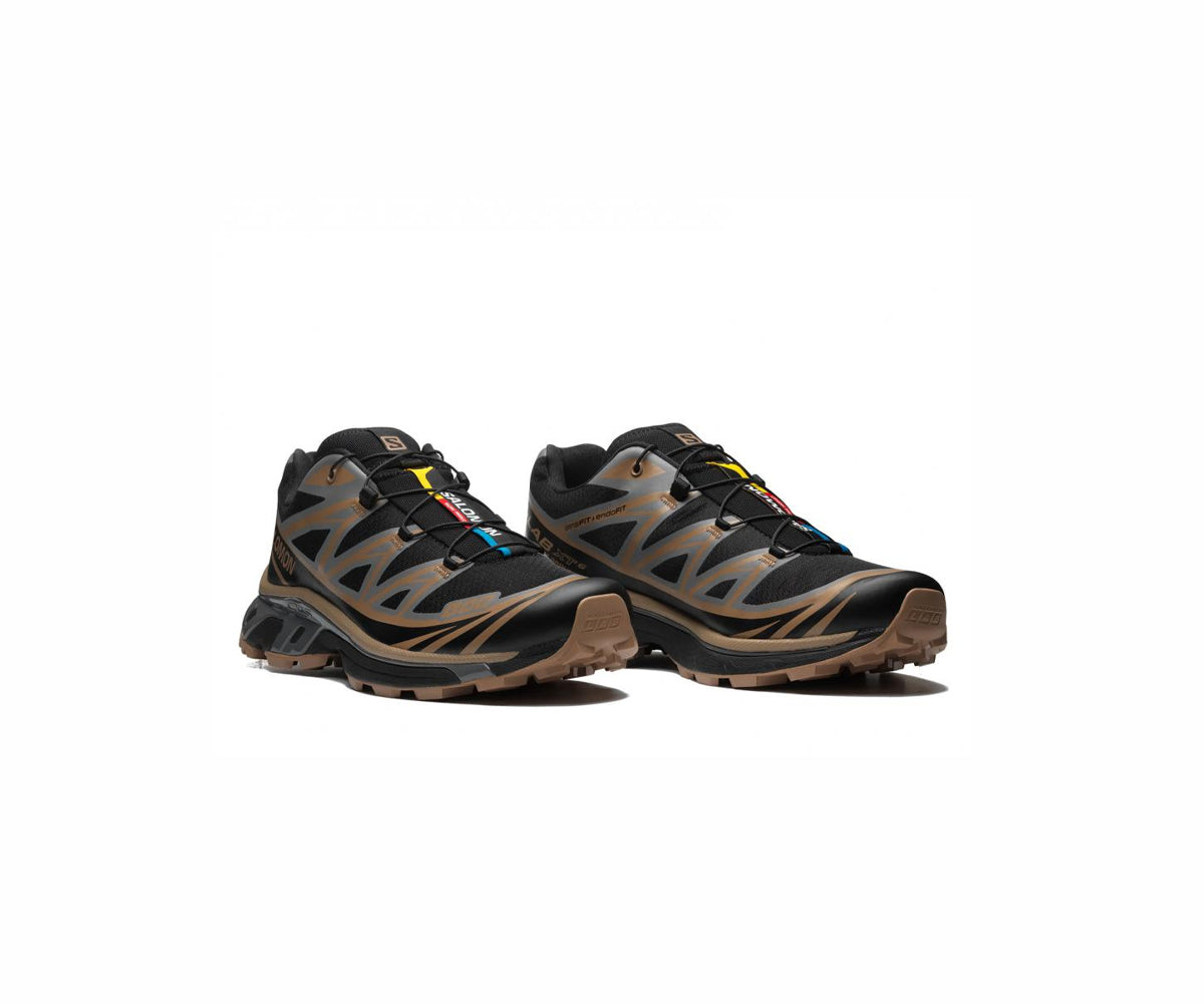 Salomon XT-6 Sneakers in Schwarz, Portabella und Grau. 2