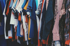 Striped long-sleeve shirt - lifestyle coastal setting