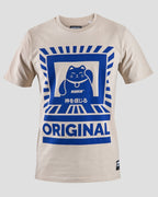 Vintage graphic tee - closeup print detail distressed texture