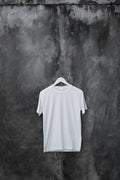 Classic white crew-neck t-shirt - studio shot on mannequin