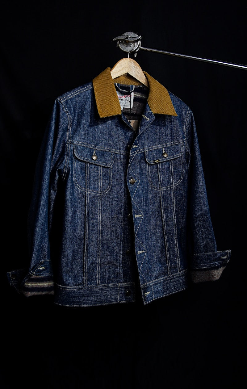 Henley shirt button placket detail - washed cotton texture