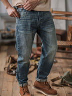 RiffRaff Herren Relaxed Fit Jeans - Vintage Wasch Denim - Lässiger Stil - Bequem — Image 3