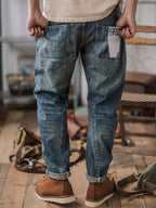 RiffRaff Herren Relaxed Fit Jeans - Vintage Wasch Denim - Lässiger Stil - Bequem — Image 4