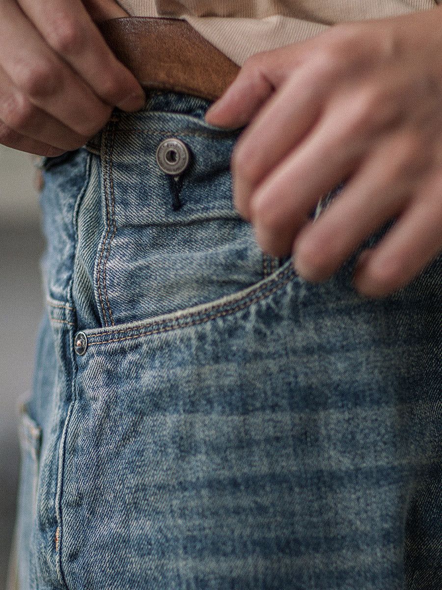 RiffRaff Herren Relaxed Fit Jeans - Vintage Wasch Denim - Lässiger Stil - Bequem — Image 8
