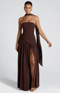 Marke Abendkleid Asymmetrisch Schulterfrei Eleganz — Main Image