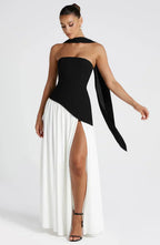Marke Abendkleid Asymmetrisch Schulterfrei Eleganz — Image 17