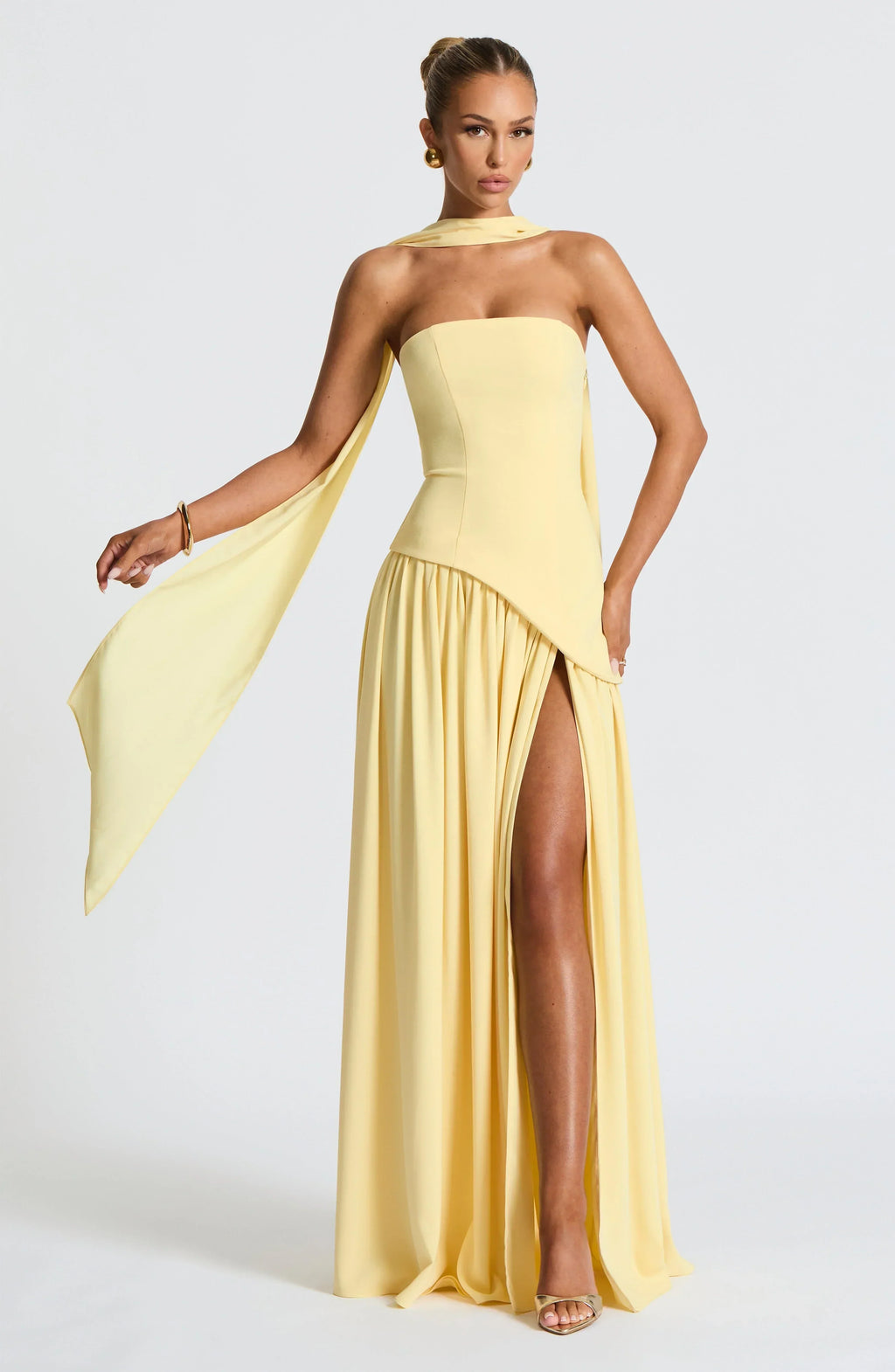 Marke Abendkleid Asymmetrisch Schulterfrei Eleganz — Image 12