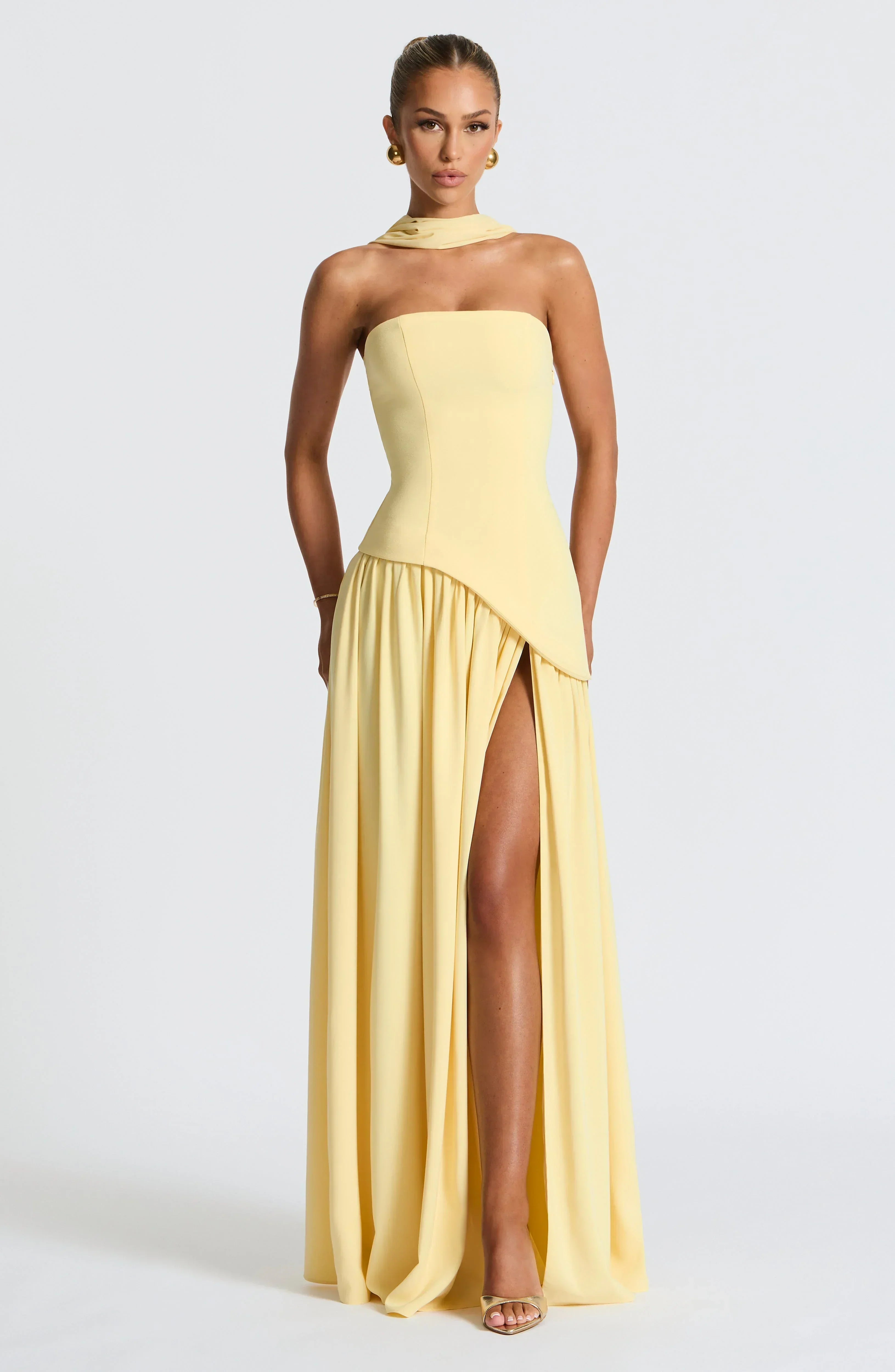 Marke Abendkleid Asymmetrisch Schulterfrei Eleganz — Image 2