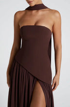 Marke Abendkleid Asymmetrisch Schulterfrei Eleganz — Image 8