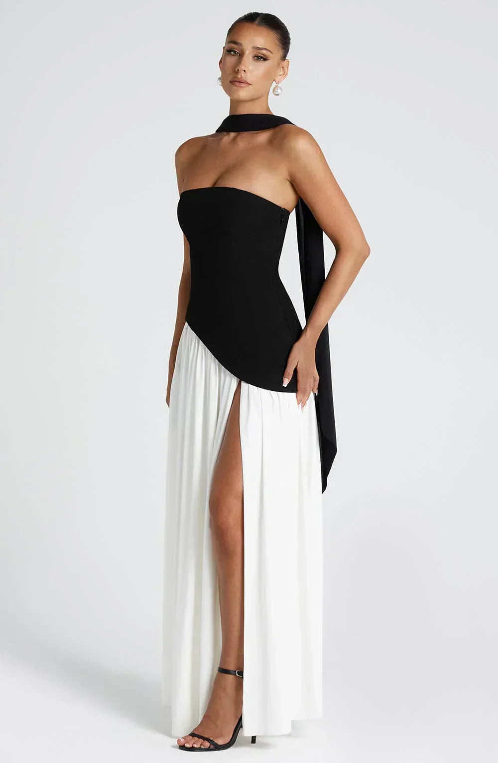 Marke Abendkleid Asymmetrisch Schulterfrei Eleganz — Image 15