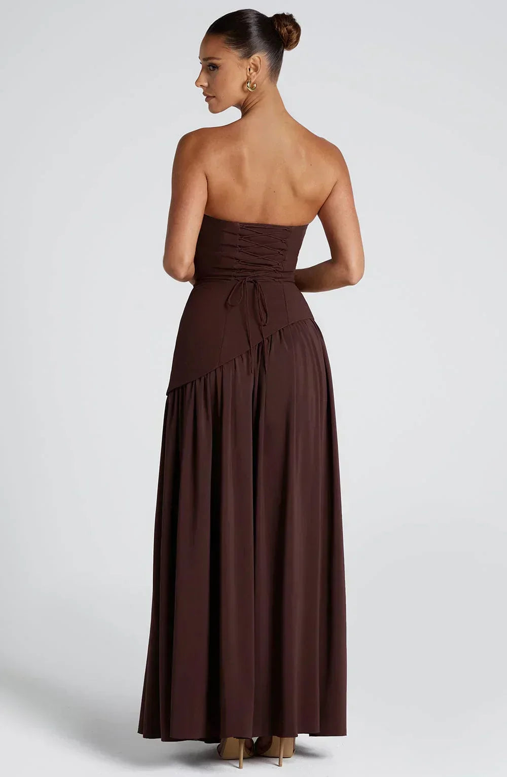 Marke Abendkleid Asymmetrisch Schulterfrei Eleganz — Image 7