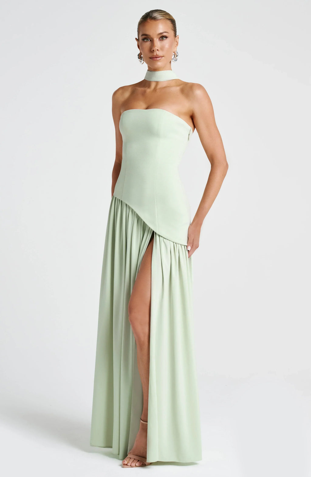 Marke Abendkleid Asymmetrisch Schulterfrei Eleganz — Image 22