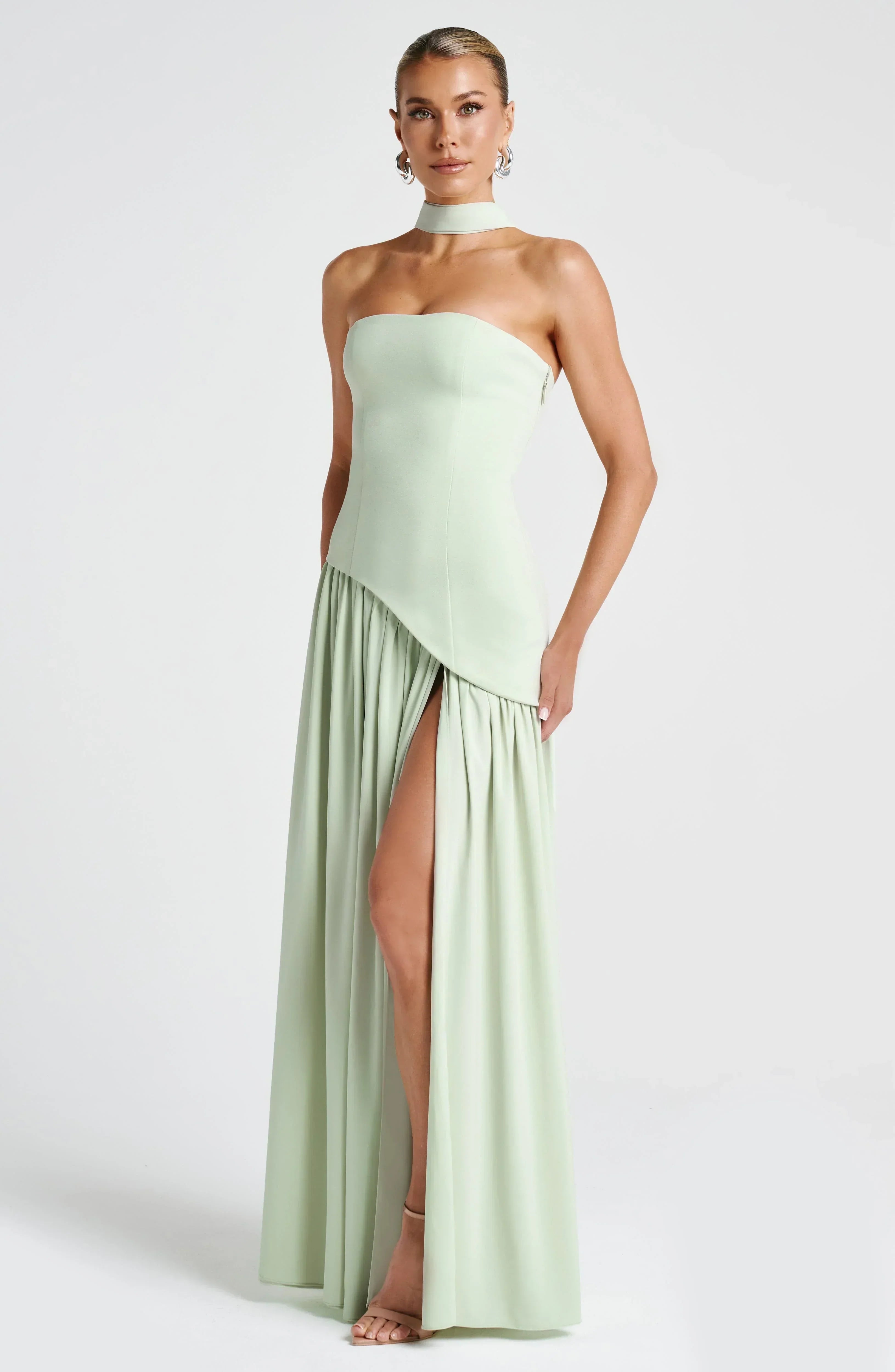 Marke Abendkleid Asymmetrisch Schulterfrei Eleganz — Image 22