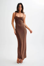 Marke Abendkleid mit Pailletten und offenem Rücken, figurbetont — Image 6