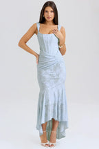 Marke Abendkleid mit Spitzen-Design und asymmetrischem Saum — Image 8