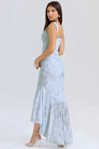 Marke Abendkleid mit Spitzen-Design und asymmetrischem Saum — Image 9