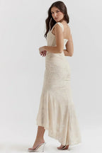 Marke Abendkleid mit Spitzen-Design und asymmetrischem Saum — Image 24