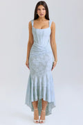 Marke Abendkleid mit Spitzen-Design und asymmetrischem Saum — Main Image