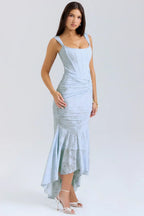 Marke Abendkleid mit Spitzen-Design und asymmetrischem Saum — Image 11