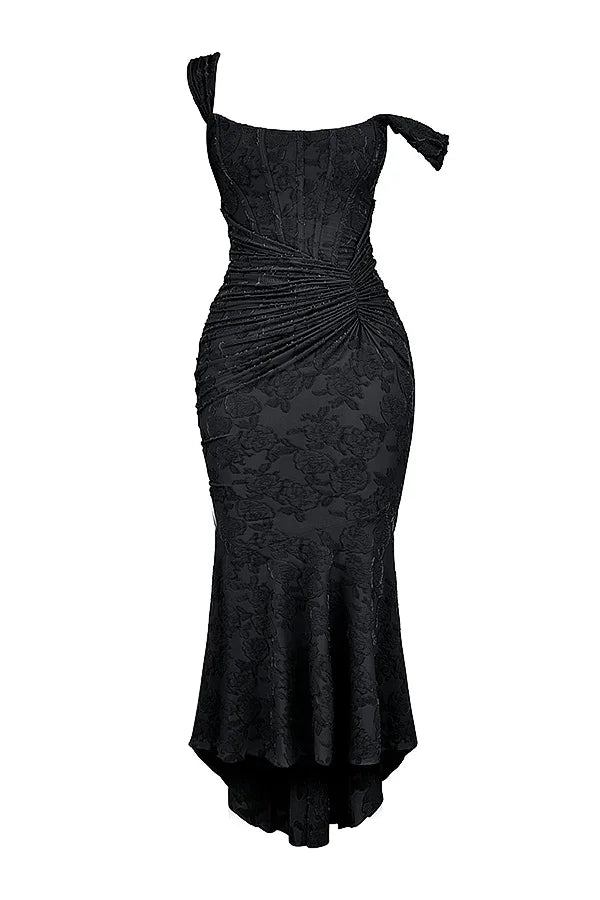 Marke Abendkleid mit Spitzen-Design und asymmetrischem Saum — Image 20