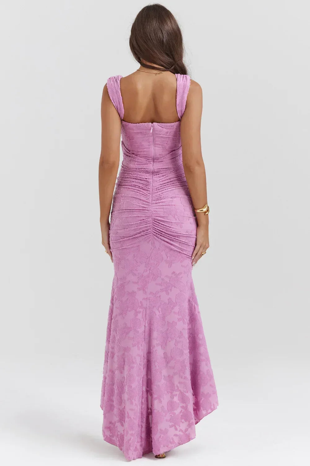 Marke Abendkleid mit Spitzen-Design und asymmetrischem Saum — Image 30