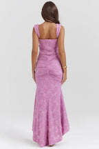 Marke Abendkleid mit Spitzen-Design und asymmetrischem Saum — Image 30