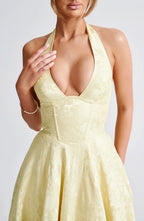Marke Cocktailkleid mit Neckholder und floraler Spitze, Midi-Länge — Image 7