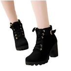 Stylische Damen Stiefeletten in Braun, Schwarz, Khaki und Rot — Image 6