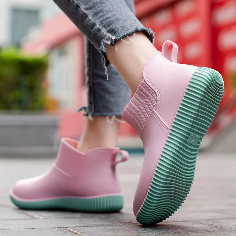 Unbekannte Marke Damen Gummistiefel in Pink — Main Image