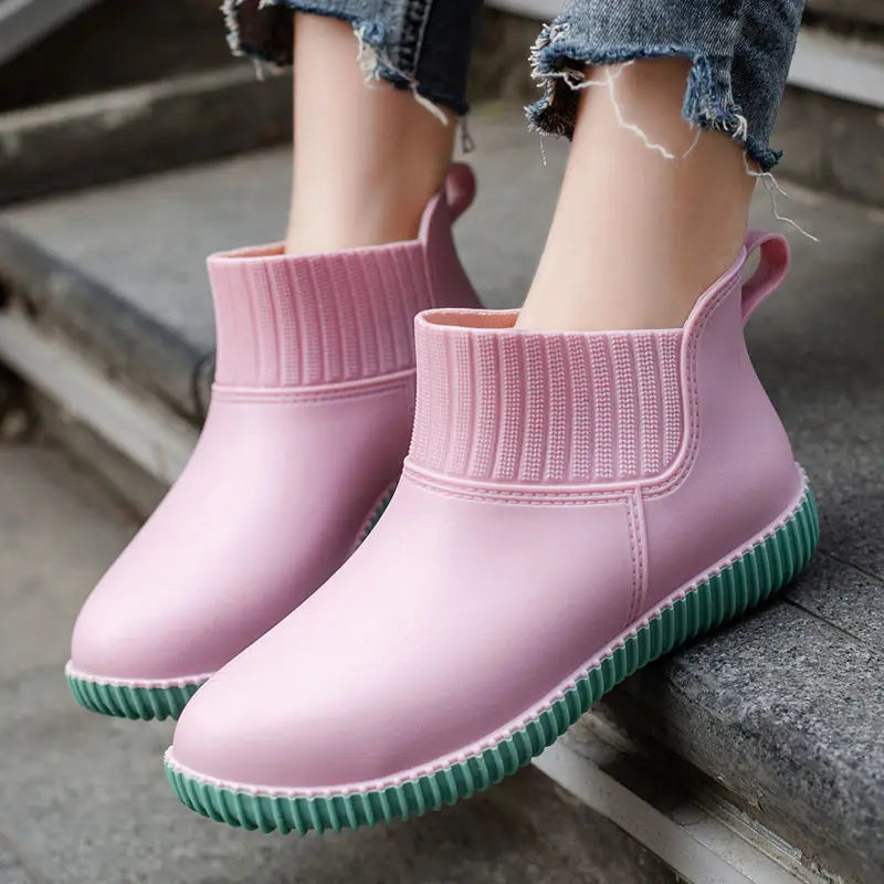 Unbekannte Marke Damen Gummistiefel in Pink — Image 4