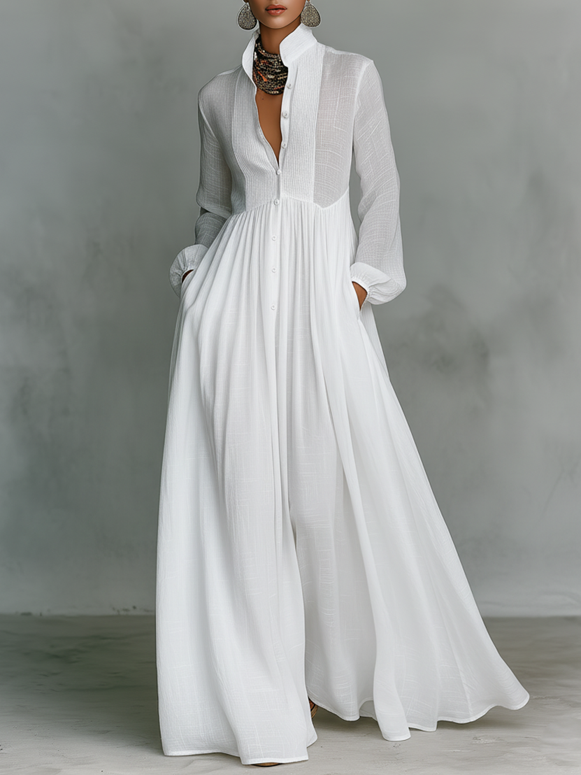 Velora Maxikleid in Weiß — Image 2
