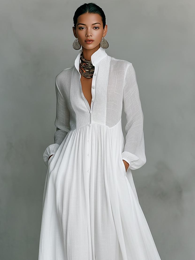 Velora Maxikleid in Weiß — Image 3