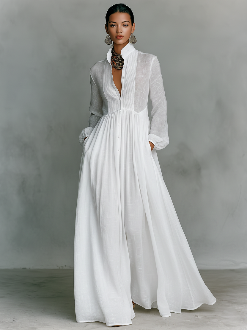Velora Maxikleid in Weiß — Image 5