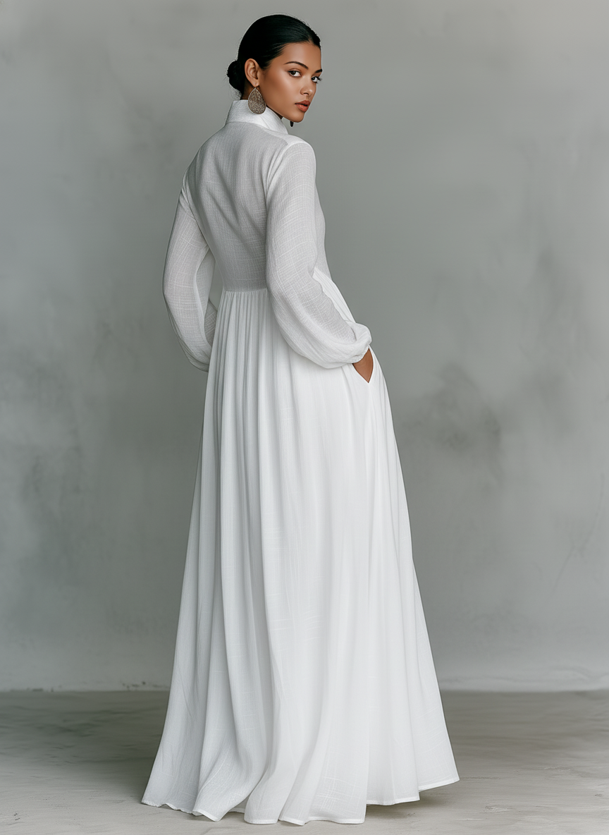 Velora Maxikleid in Weiß — Image 7