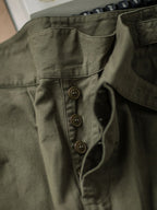 Vintage Stil Herren Arbeits Hose Baumwoll-Canvas Falten Hohe Taille Schnallenverschluss - Khaki / Grün Robuste — Image 11